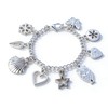 Charm Bracelet for Women Sterling Silver - Adjustable Dainty Layered