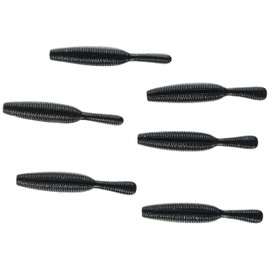 YAMAMOTO BAITS 4.25" YAMATANUKI/Heavy Soft Plastic / 6 Pack/Black W/Large Blue Flake