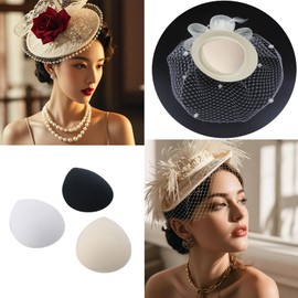 Uniquer 6Pcs Teardrop Fascinator Hat Base,Millinery Making Craft Material for DIY Wedding Party Hat Multicolor