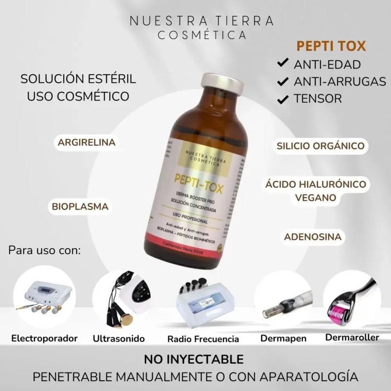 Vial Btox Argirelina Anti-arrugas Dermapen Momento de aplicación Día/Noche Tipo