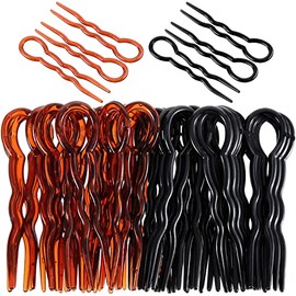 48 piezas de plástico en forma de U horquillas para el pelo estilo señora agarre horquillas de pelo rápido en espiral para mujeres niñas accesorios de
