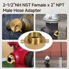 unrulysoul 2-1/2""NH NST Female x 2"" NPT Male Fire Hydrant