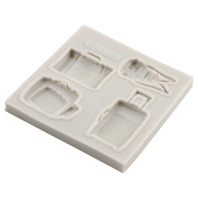 Airplane Silicone Molds Travel Luggage Bag Fondant Mold Set Of