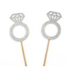 Darling Souvenir, Wedding Engagement Ring Cupcake Toppers, Party Dessert Decorations