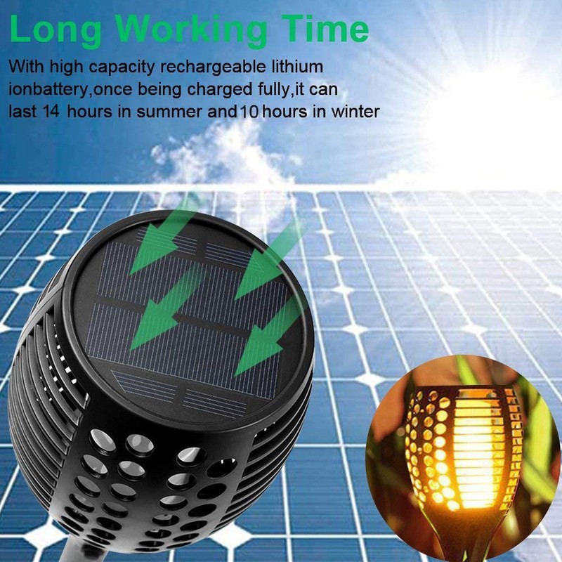 Fvtled Garden Light, 96 LED Garden Torch, Automatic On /