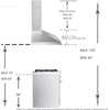 Wall Mount Range Hood Extension Stainless Steel Pipe Durable Extended