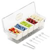 Ice chilled 5 grid Condiment Containers With Lids Comes with