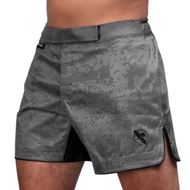 Hayabusa Hexagon Mid-Thigh Fight Short - Grey, Medium