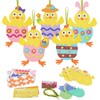 LAMEK 12 Easter chicks craft kit for children, Easter pendant