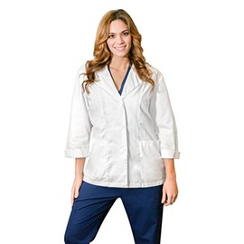 Medgear Women's 3/4 Sleeves Lab Coat, White (XL)