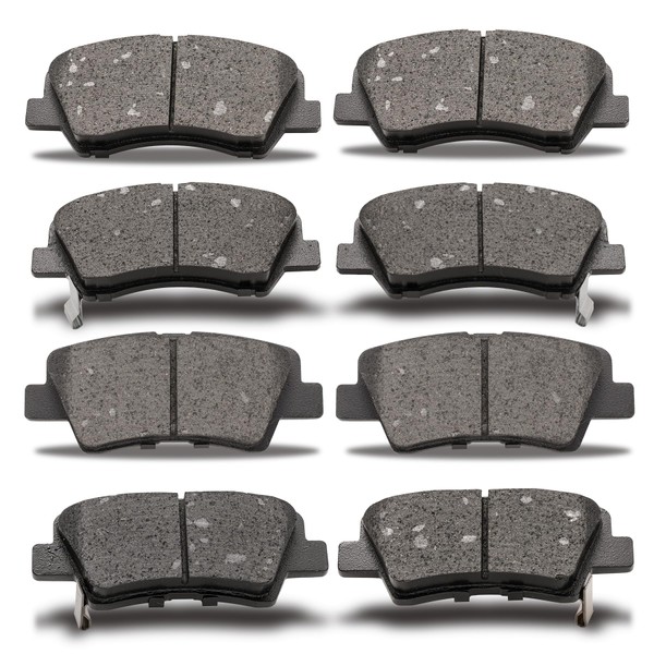 D1595 D1544 Front Rear Semi-metallic Brake Pads Sets Compatible With