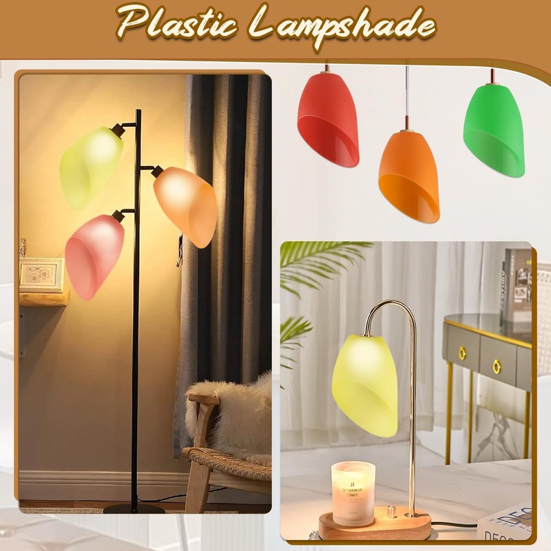 5 Pcs 42mm/1.65inch Plastic Lamp Shade Replacement Floor Lamp Shade