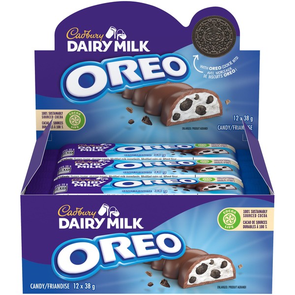 Cadbury Dairy Milk, Oreo Chocolatey Bars, 38 g (Pack of 12)