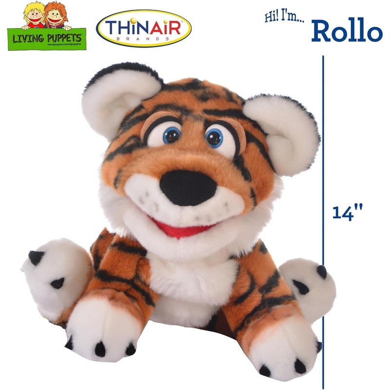 Living Puppets Rollo 16-Inch Tiger Cub Hand Puppet