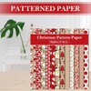 Whaline 24 Sheets Christmas Pattern Paper Santa Reindeer Snowman Scrapbook