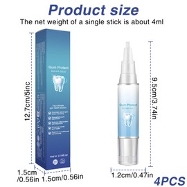 Benaewa 4 Pcs Mullein Gum Repair Gel, Teeth Whitening Pen for Revitalizes Gums, Deeply Cleaning