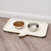 IRIS USA Waterproof Dog Food Mat, Sturdy Plastic, 28"x 14.5"