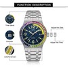 CARNIVAL Men's Automatic Watch,42mm Luxury Mechanical Wristwatch Waterproof Sapphire Luminous