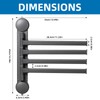 4-Arm Swivel Towel Rack, Zynuhmo 4 Tiers Adjustable Suction Cup
