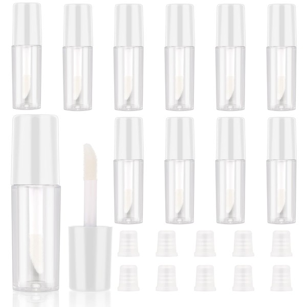 JJUNW 10pcs Empty Lip Gloss Tubes, 1.2ml Mini Refillable Cosmetic