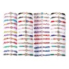 48 Unidades De Pulseras Mexicanas Con Cuentas Doradas Con Fo