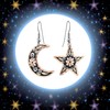 FRONT LINE JEWELRY Women's Mismatched Moon and Star Earrings: Sun