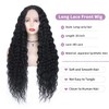 FANCEE Black Long Kinky Curly Wig 13x4x1 T Lace Middle