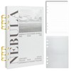 Maitys A5 Acrylic Binder 6 Ring Frosted Clear Stripe Binder