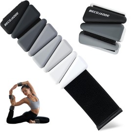 BECOJADDE Wrist Weights for Women At Home 1Lb Ankle Weights Set of 2 Adjustable Weighted Wristbands Arm Leg Weights for Women Men Suitable for Walking Swimming Running Pilates Yoga Gym, Black