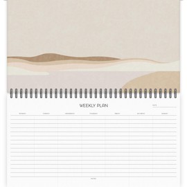 etmamu 258 Weekly Planner A4 Abstract Shapes No. 4, 60 Sheets, Calendar for Doings, Appointments and Tasks