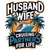 CafePress Husband And Wife Cruising Partners For Life Cruise 8.5"