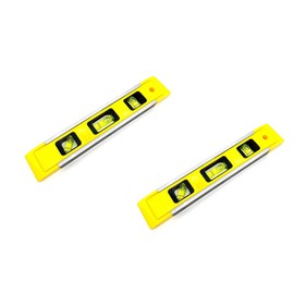 Spirit Level Magnetic - Small, Unbreakable and Magnetic Torpedo Level with 2 Level Bubbles - Boat Level - Scaffold Level for Builders, Home DIY, Brick Laying Yellow Colour (1UNIT)
