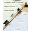 Mini Binder Clips 0.75in 24-Pack - Multicolor Bronze Clips for