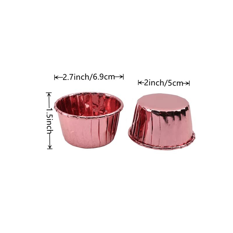 100 Pack 3.5 Oz Foil Baking Cups with Dome Lids