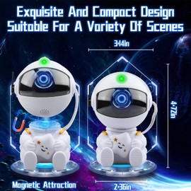 Astronaut Projector,Galaxy Projector,Astronauta Star Galaxy Projector Light,Galaxy Light Projector,Galaxy Projector for Bedroom,Projector Night Light for Kids (White)