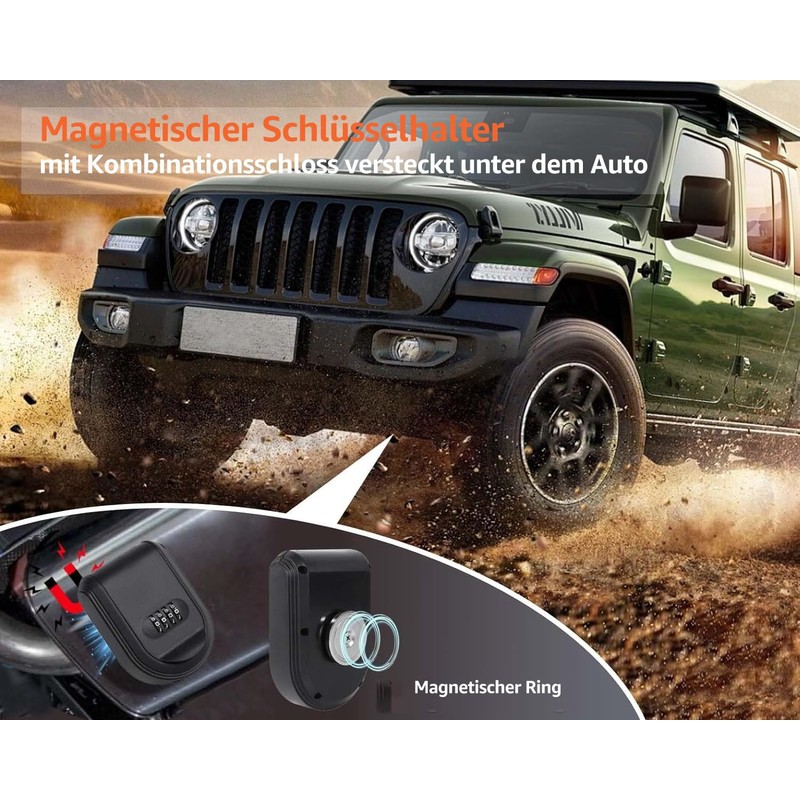 Buenotec Key Safe with 4-Digit Combination Code for Car Keys,