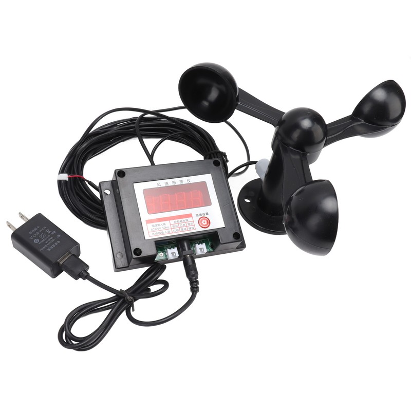 3 Fan Blades Tower Crane Intelligent Alarm Anemometer High Accuracy
