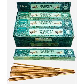 Tulasi Nag Champa Delights  Incense Sticks (12 Units  168  Sticks/Box) - Nag Champa Vanilla