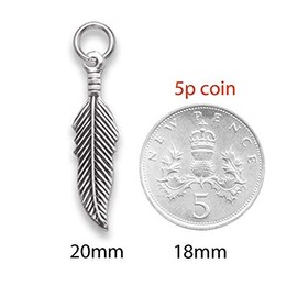 Heather Needham Sterling Silver Feather Necklace on 16" silver chain - Size: 20mm x 6mm Gift Boxed. 8043/16