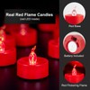 Windshell 24 PCS Real Red Flickering Flame Tea Lights(Red LED