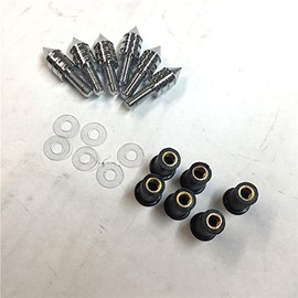 XKH- Compatible with Motorcycle Spike Bolts(Windscreen, Fairings, License Plate)6PCs with Mounting Part Honda Yamaha Kawasaki Suzuki Triumph Ducati Windshield Screws Hardware [B0178N0TG6]