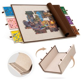 Becko US 2000 Piece Foldable & Tilting Puzzle Board with 6 Drawers & Cover, Lightweight & Portable Puzzle Table with Built-in Stand for Angle Adjustment, for 2000 1500 1000 Pieces Jigsaw Puzzles