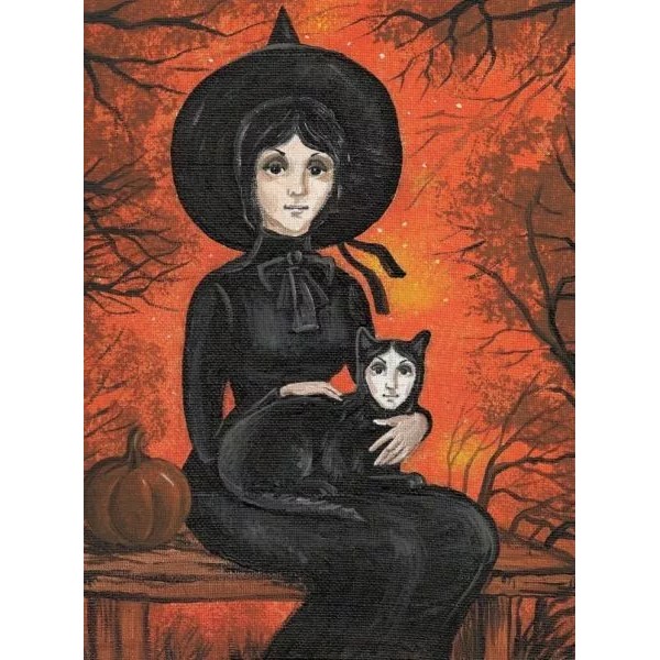 1.5x2 DOLLHOUSE MINIATURE PRINT OF PAINTING RYTA 1:12 SCALE BLACK