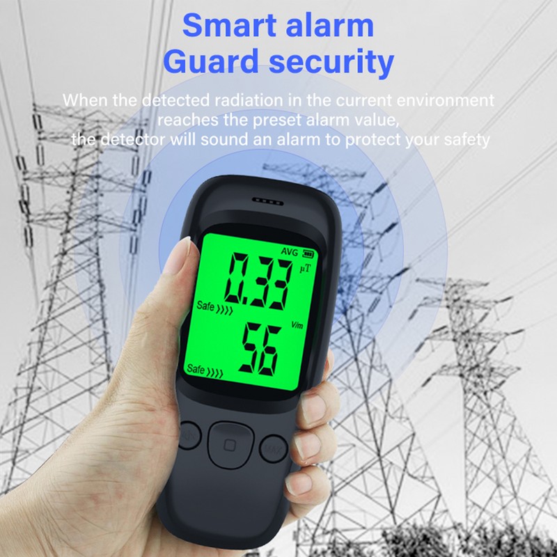 Handheld Portable LCD Display Electromagnetic Radiation Detector Magnetics Field Electric