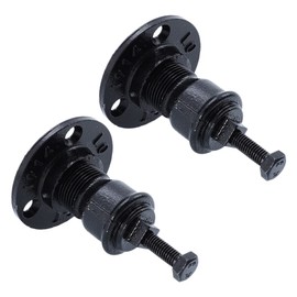 DOITOOL 2 Pcs Stair Railing Brackets Black Handrail Bracket Iron Wall Support Fixed Stand for Indoor Outdoor Staircase Handrails