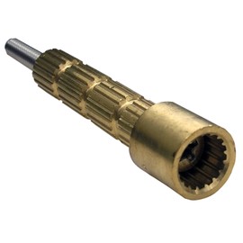 LASCO 03-1781 3-Inch Stream Way American Nibco Indiana Male by Female Stem Extension G Broach with 10-24 by 3-Inch Screw, Brass, 0.56L x 0.56W x 3H
