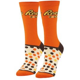Cool Socks Reese's Pieces Candies, Fun Print Novelty Crew Socks for Men
