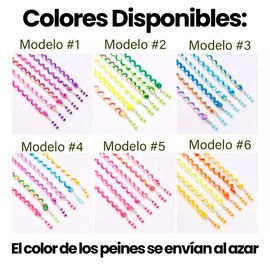 Kit Peinados 10 Piezas Accesorio Trenzado De Cabello 6 Piezas Elástico Mujer Niña Kit Cepillos Y Peines Peinado Cabello Pinza Peluquería Salon de Belleza 4 Pzs (Modelo 6)