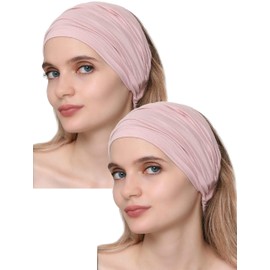Deresina Unisex Bamboo Fabric Elasticated Headband, Pack of 2