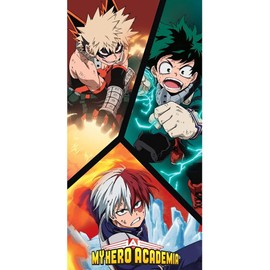 Halantex - MHA-5304T - My Hero Academia 3 Figuren Strandtuch Badetuch Original - Mehrfarbig - 70 x 140 cm
